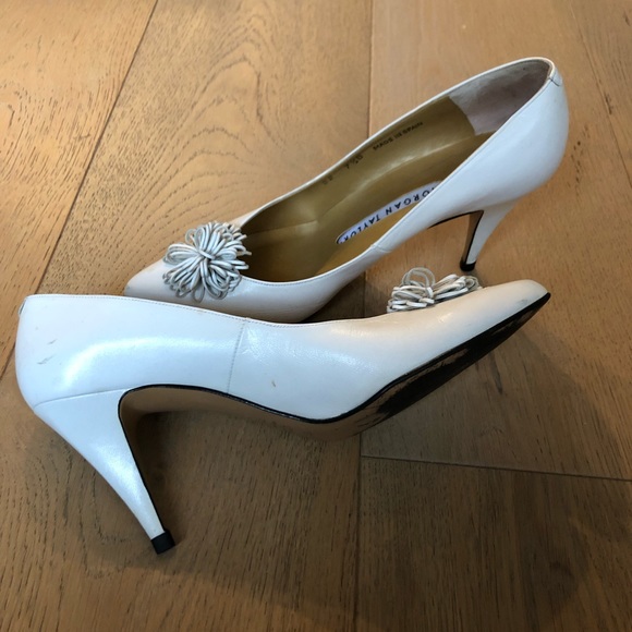 Morgan Taylor vintage white leather heels - Picture 2 of 8